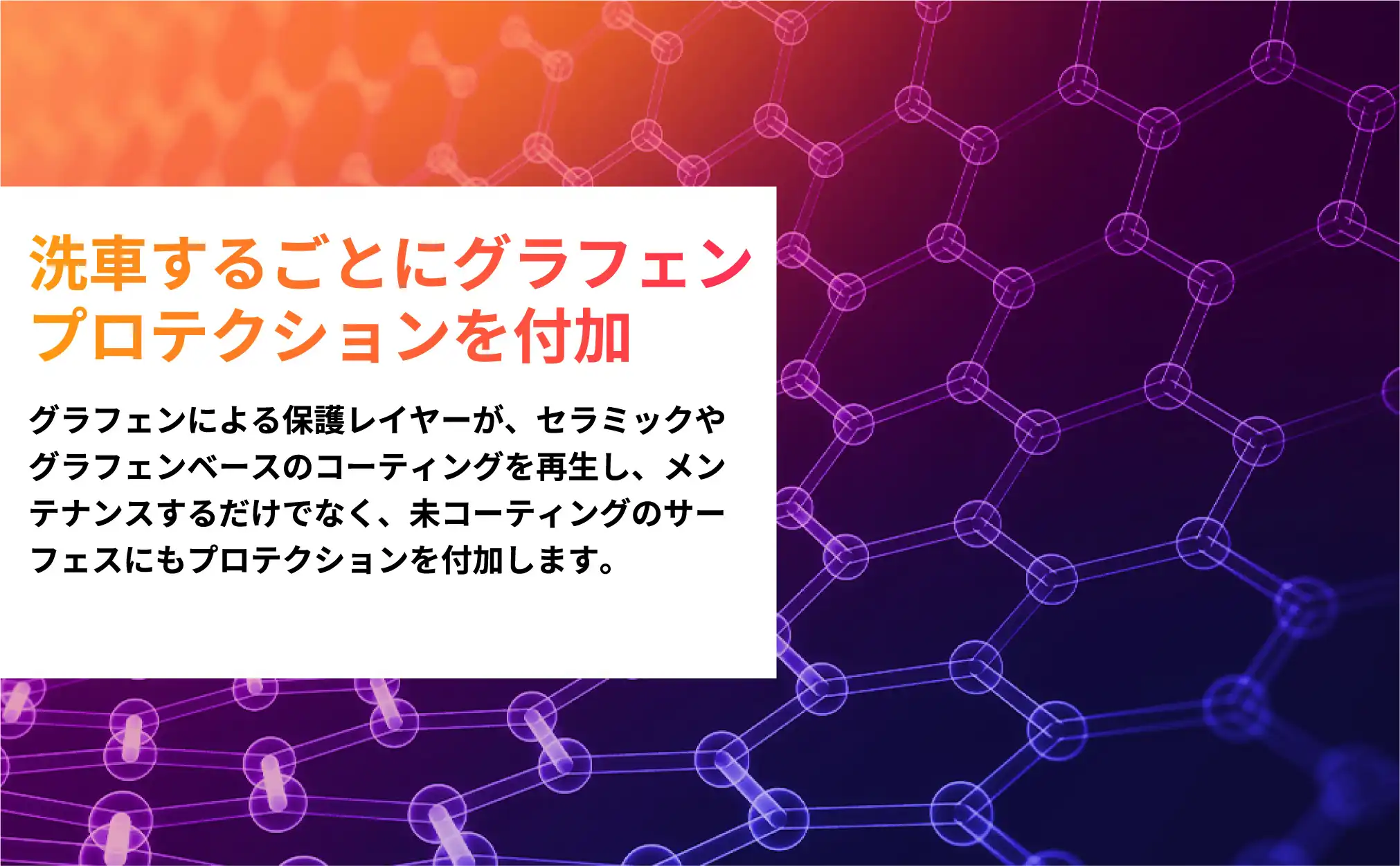 洗車するごとにグラフェンプロテクションを付加